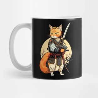 Japanese Cat Samurai Katana Catana - Love Cats Mug